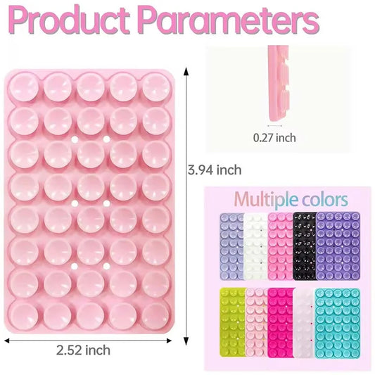 Silicone Suction Cup Phone Case Mount Double Sided Hands-Free Strong Grip Holder for Selfies and Videos for iPhone Android