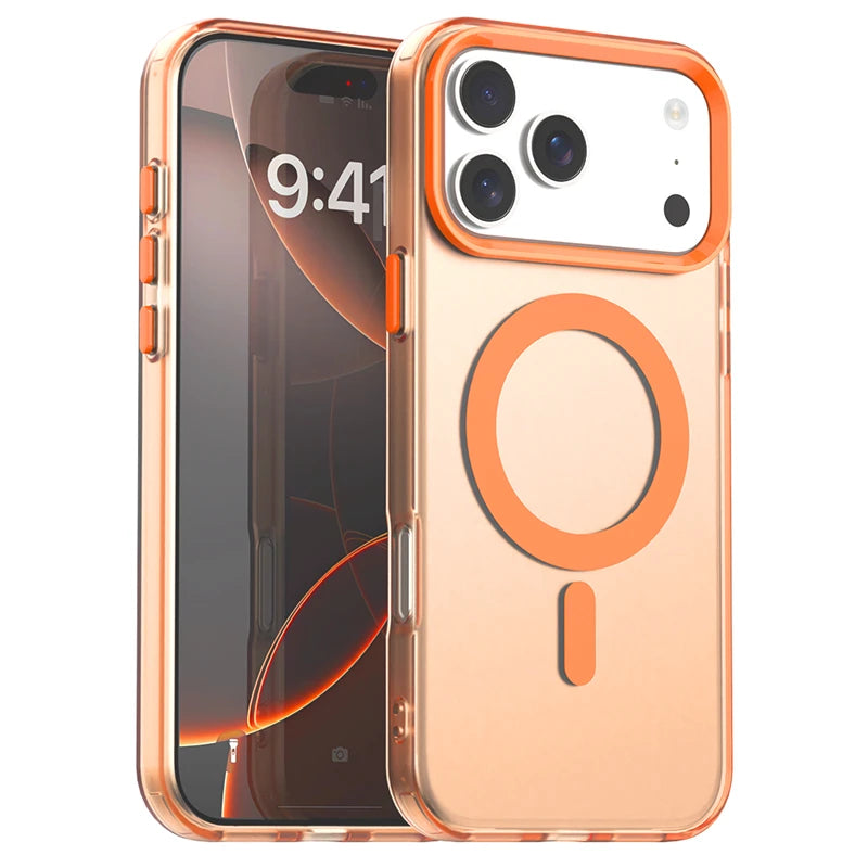 Translucent Magnetic Case for iPhone 17 with Wireless Charging