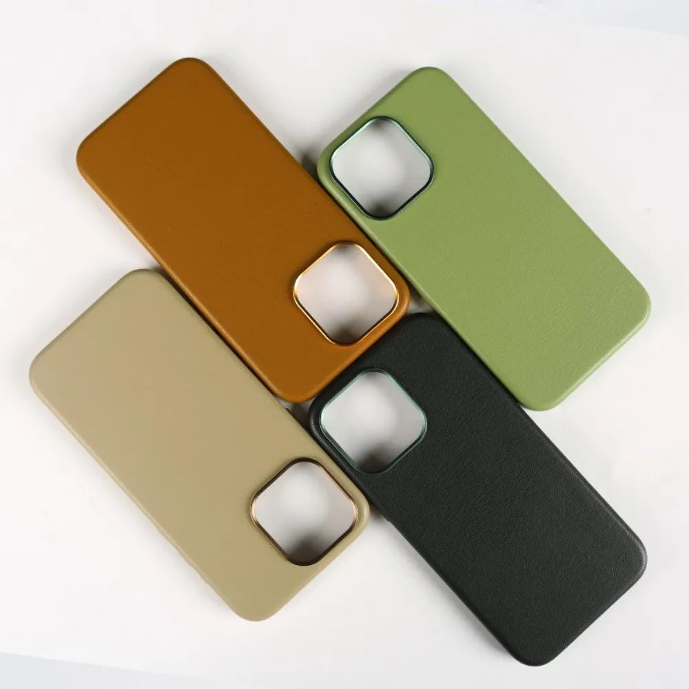 Eco-Friendly Magnetic Leather Phone Case For iPhone 16