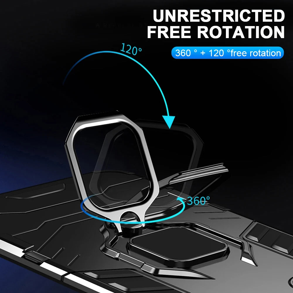 Shockproof Armor Case for Nothing Phone 2 1 Silicone + PC Metal Ring Stand Phone Back Cover for Nothing Phone 2 1