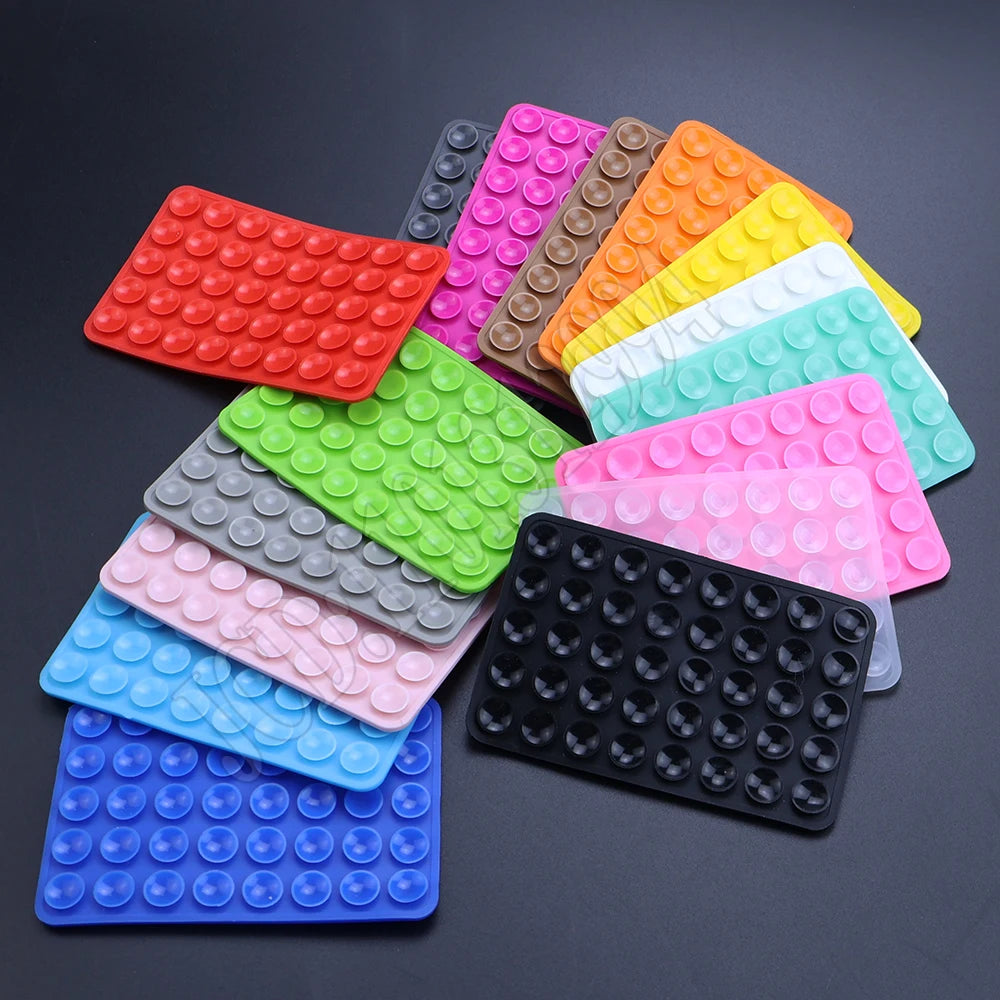 Suction Phone Case Double-Sided Mount, Silicone Sticky Phone Stand for iPhone & Android, Hands-Free Selfies, Strong Grip Holder