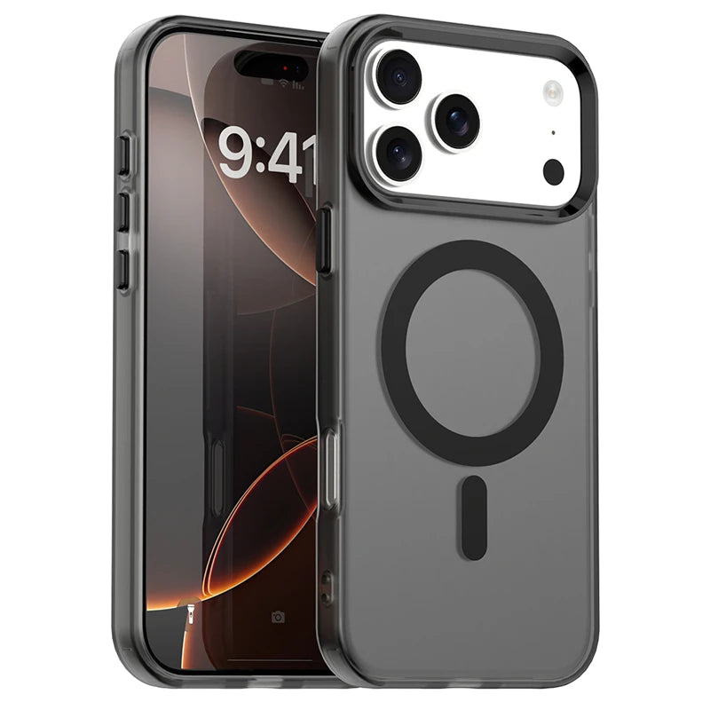 Translucent Magnetic Case for iPhone 17 with Wireless Charging