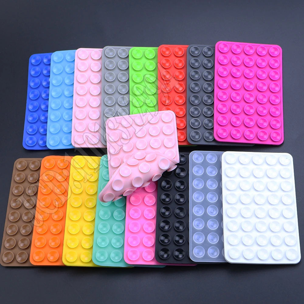 Suction Phone Case Double-Sided Mount, Silicone Sticky Phone Stand for iPhone & Android, Hands-Free Selfies, Strong Grip Holder