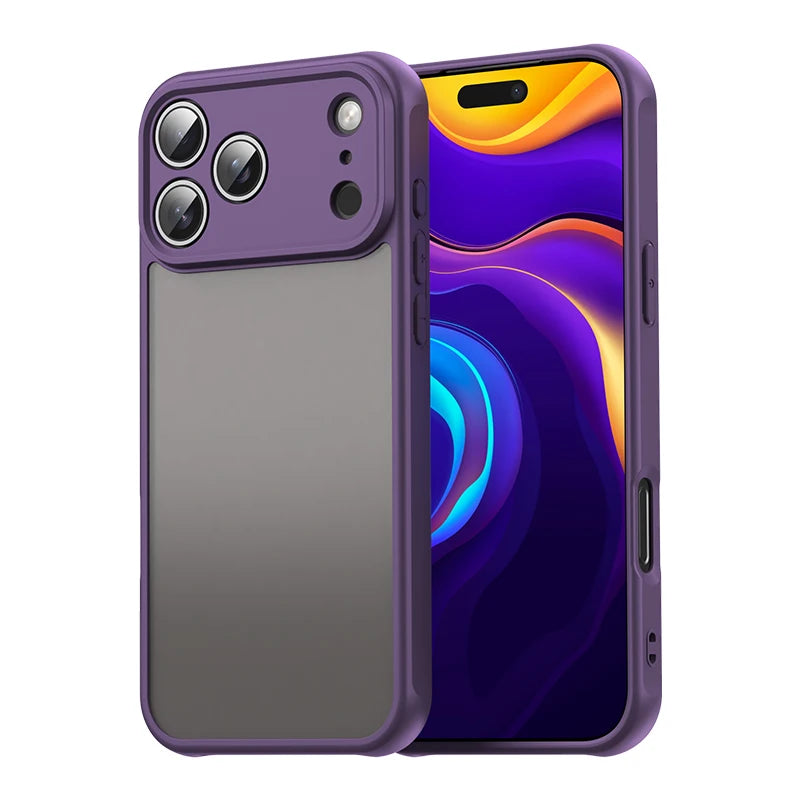Premium Matte Clear Skin Feel Phone Case for iPhone 17 Air Pro Max Solid Color Camera Protective Cover