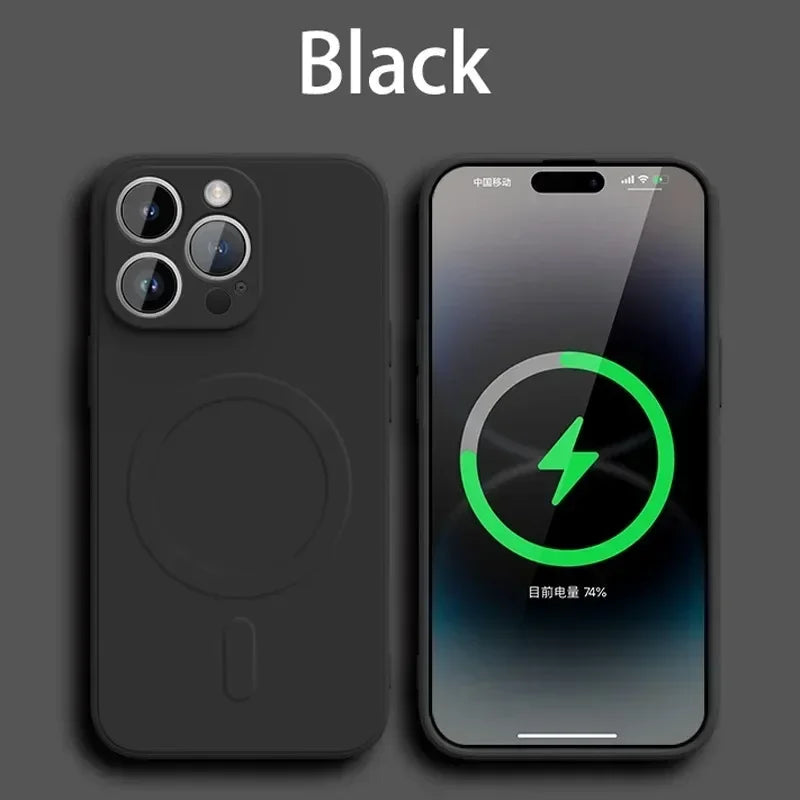 Liquid Silicone Case For iPhone 16 15 14 Plus Pro Max Magsafe Magnetic Wireless Charge Soft Cover