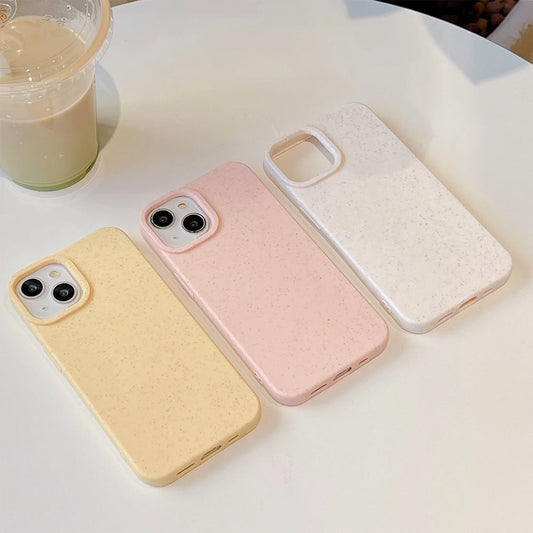 Eco Bio Wheat Straw Soft Silicone Phone Case For iPhone