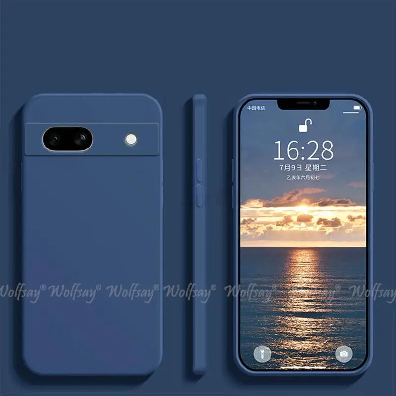 For Google Pixel 7A Case Liquid Silicone Rubber Protector Phone Case Google Pixel 8A 8 Pro 7A 7 6A 6 Pro Cover TPU Pixel 7A Case