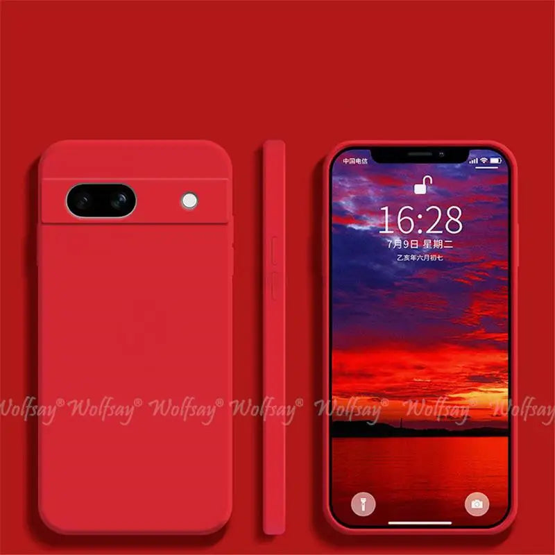 For Google Pixel 7A Case Liquid Silicone Rubber Protector Phone Case Google Pixel 8A 8 Pro 7A 7 6A 6 Pro Cover TPU Pixel 7A Case