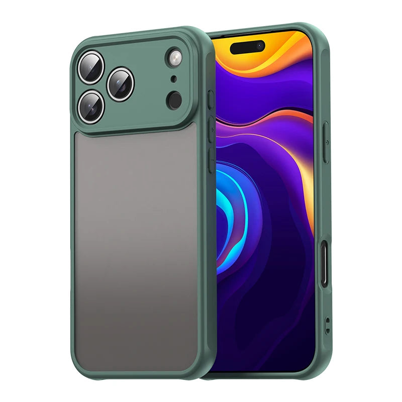 Premium Matte Clear Skin Feel Phone Case for iPhone 17 Air Pro Max Solid Color Camera Protective Cover