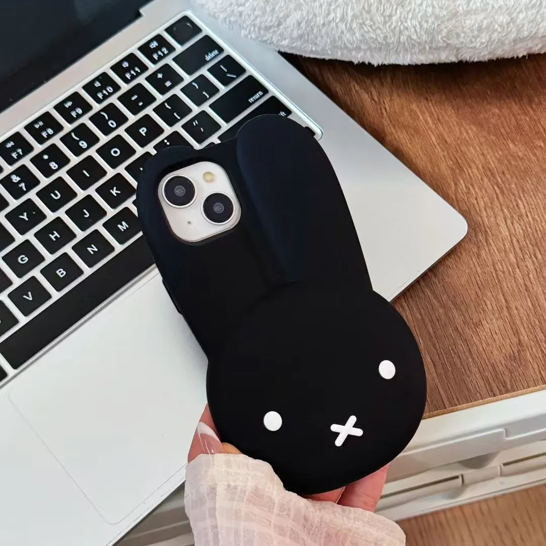 Miffy Kawaii Silicone Phone Case for iPhone – Soft Anti-Drop Full Cover