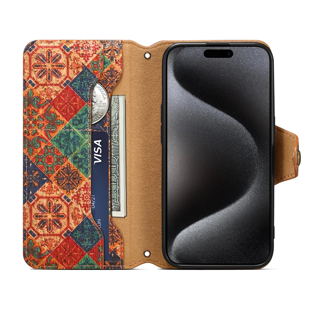 Google Pixel 8 Pro Wallet Phone Case Google Pixel 8 7 7A 6 6A Case High Quality Leather National Style Totem Flip Back Cover