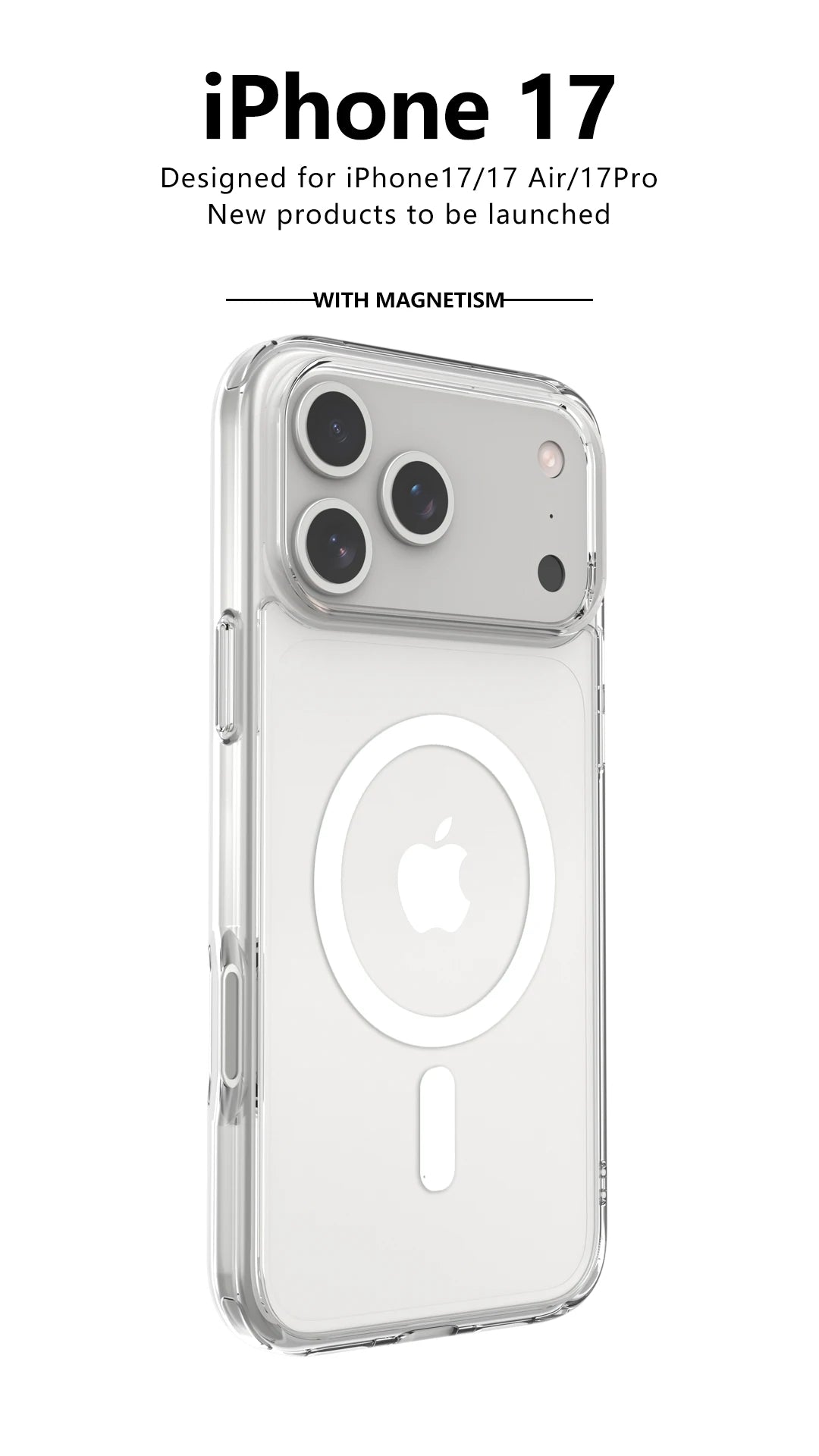 Shockproof  Magsafe Clear Magnetic Wireless Charge Case For iPhone 17 Air 17 Pro Max Hybrid Hard Acrylic Back Cover Bumper