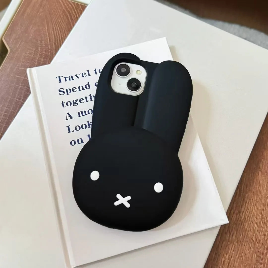 Miffy Kawaii Silicone Phone Case for iPhone – Soft Anti-Drop Full Cover