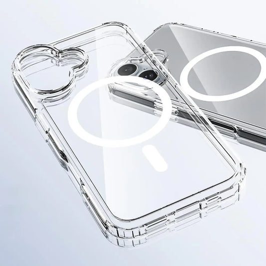 Strong Magnetic Magsafe Case For iPhone 16e 16 Plus Pro Max Hybrid Hard Cover Silicon Clear Shell Shockproof