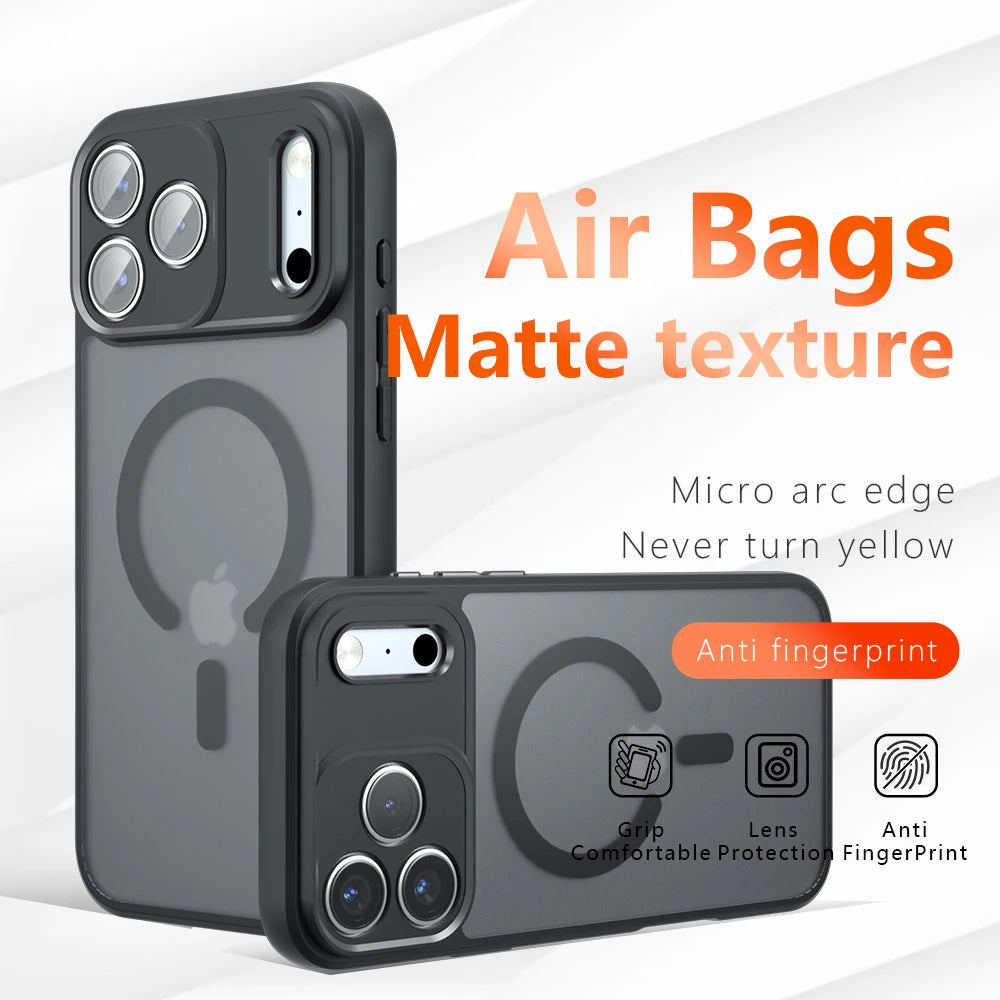 iPhone 17 Pro Max Case – Shockproof Matte Magnetic MagSafe Charging