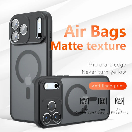 iPhone 17 Pro Max Case – Shockproof Matte Magnetic MagSafe Charging