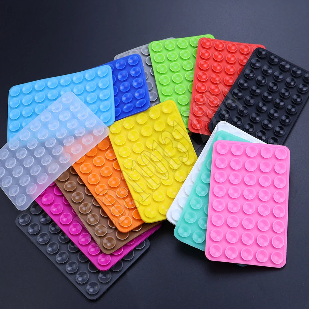 Suction Phone Case Double-Sided Mount, Silicone Sticky Phone Stand for iPhone & Android, Hands-Free Selfies, Strong Grip Holder