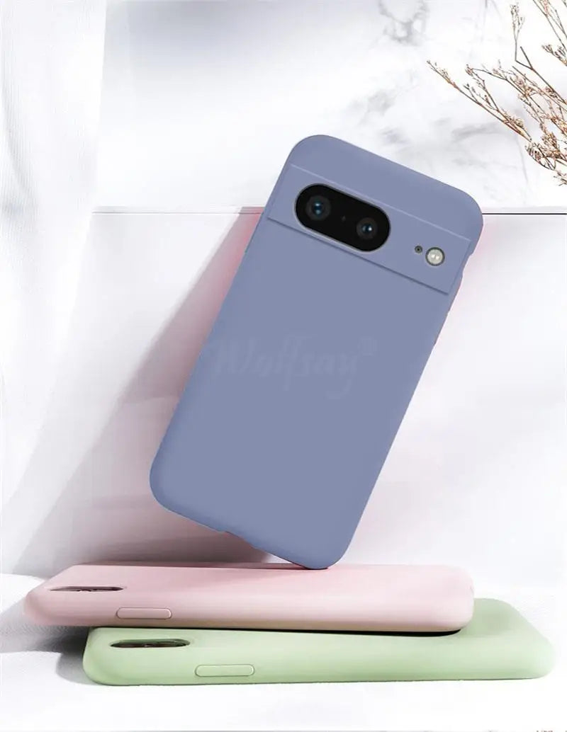 For Google Pixel 8 Case Liquid Silicone Rubber Protector Phone Case Google Pixel 8 Pro 7A 7 6A 6 Pro Cover TPU Pixel 8 Pro Case