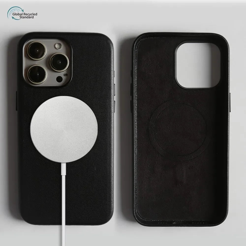 Eco-Friendly Magnetic Leather Phone Case For iPhone 16