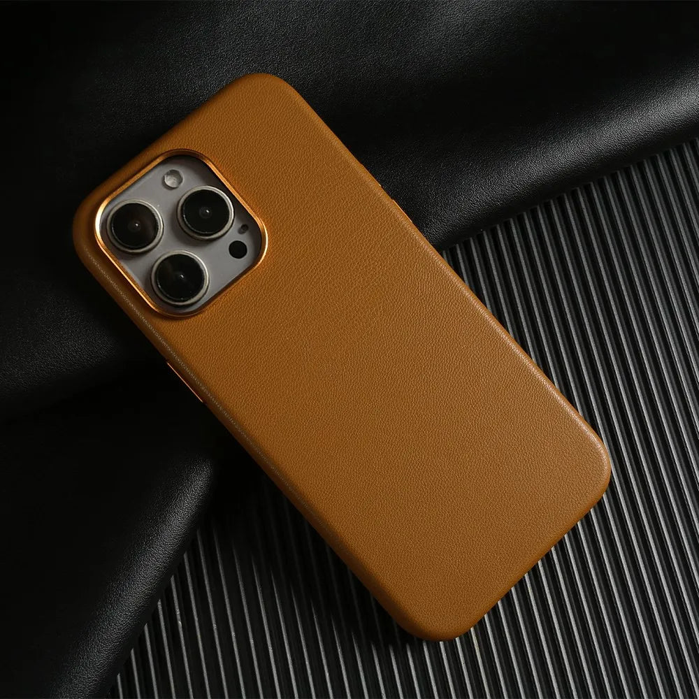 Eco-Friendly Magnetic Leather Phone Case For iPhone 16