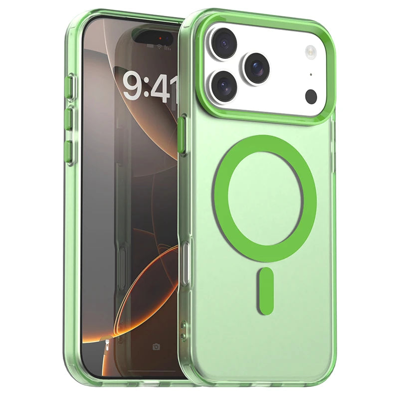 Translucent Magnetic Case for iPhone 17 with Wireless Charging