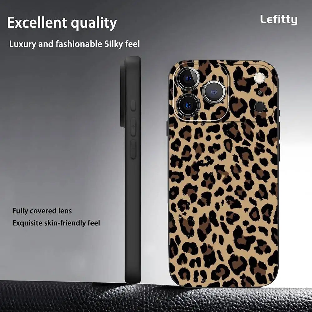 Leopard Print Phone Case For iPhone 16 Pro & 16 Pro Max