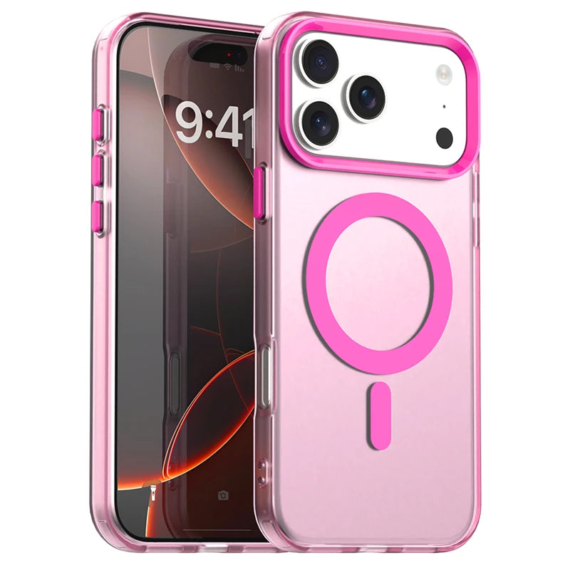 Translucent Magnetic Case for iPhone 17 with Wireless Charging