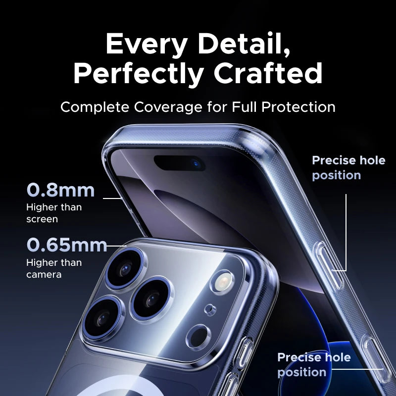 UGREEN Magnetic Shockproof Transparent Not Yellowing Premium Magsafe Case for iPhone 17