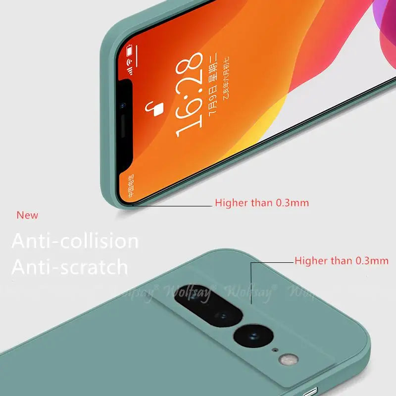 For Google Pixel 7 Pro Case Liquid Silicone Rubber Protector Phone Case Google Pixel 8 Pro 7 Pro 7A 7 6A 6 Pro Cover TPU Case