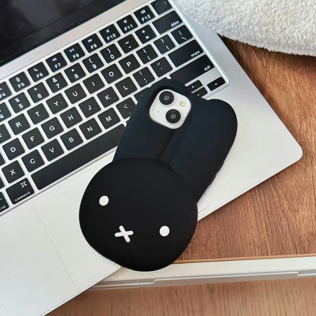 Miffy Kawaii Silicone Phone Case for iPhone – Soft Anti-Drop Full Cover