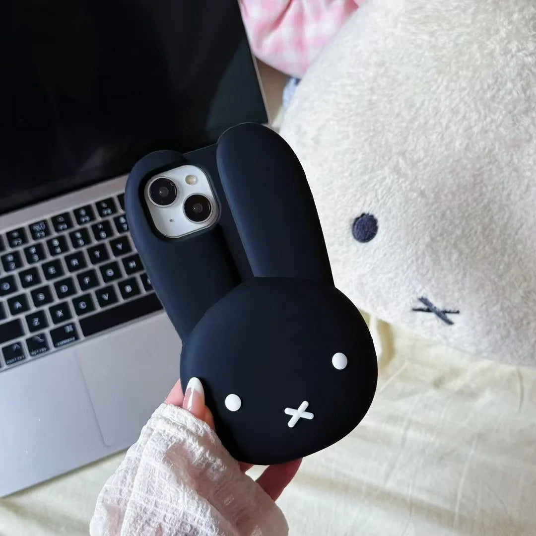 Miffy Kawaii Silicone Phone Case for iPhone – Soft Anti-Drop Full Cover