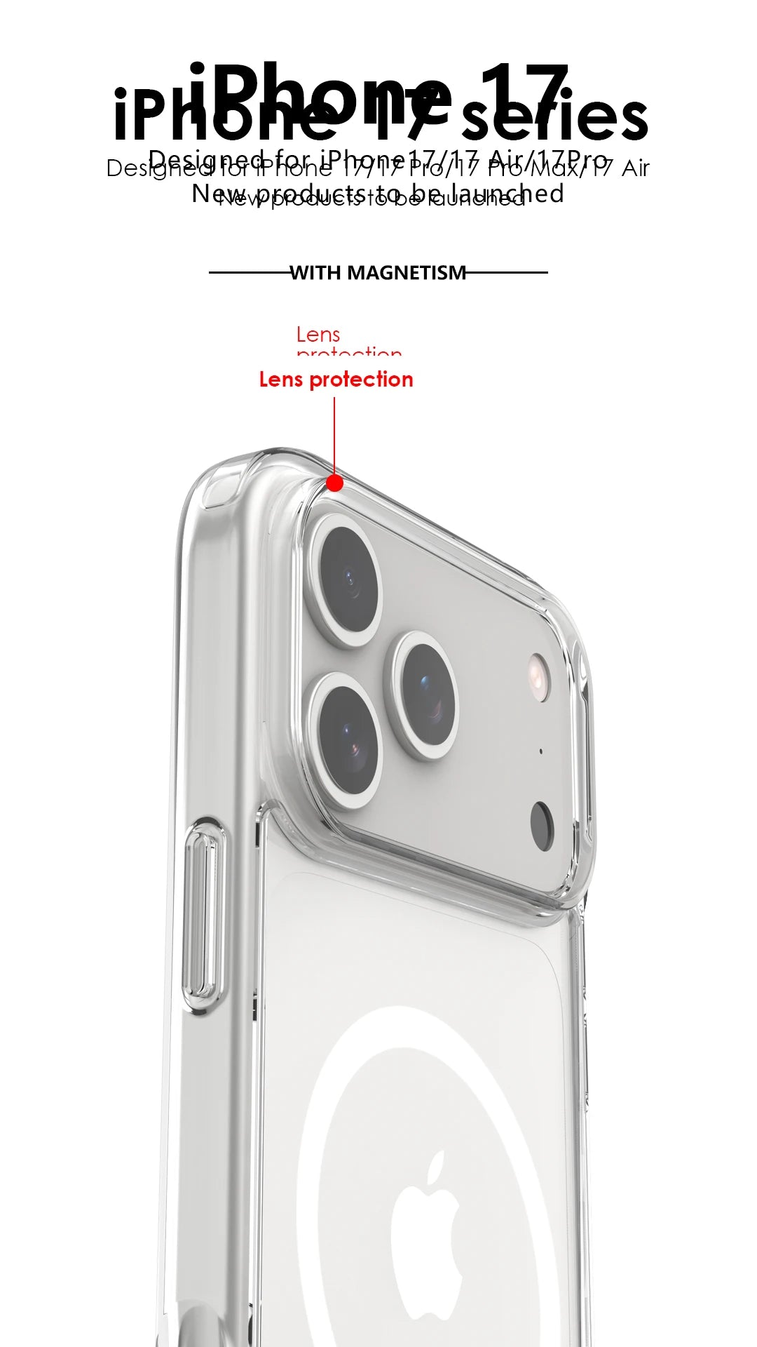 Shockproof  Magsafe Clear Magnetic Wireless Charge Case For iPhone 17 Air 17 Pro Max Hybrid Hard Acrylic Back Cover Bumper