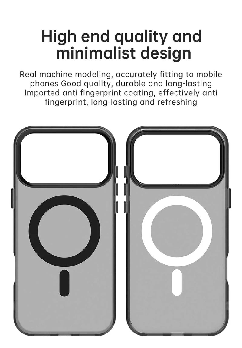 Translucent Magnetic Case for iPhone 17 with Wireless Charging