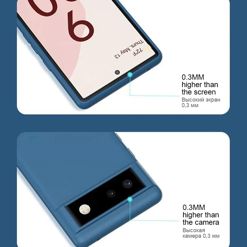 Luxury New Liquid Silicone Cases For Google Pixel 9 8 Pro XL Bumper Shockproof Case Soft Back Cover Phone Accessories