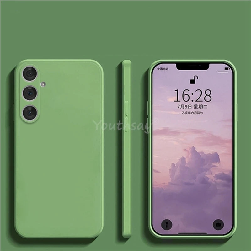 For Samsung Galaxy S25 Case Liquid Silicone Phone Case Samsung S25 Cover Plain Rubber TPU Phone Protector S25 Plus Ultra Cover