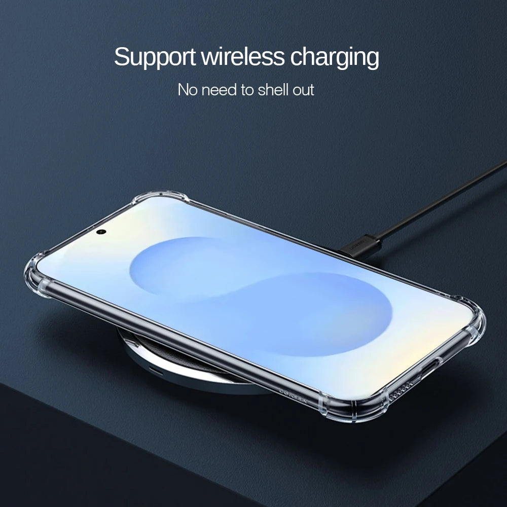 For Samsung Galaxy S25 Case Anti-Yellow Transparent Soft Back Shockproof Cover SamsungS25 Ultra S 25 FE Plus Edge 5G Clear Funda
