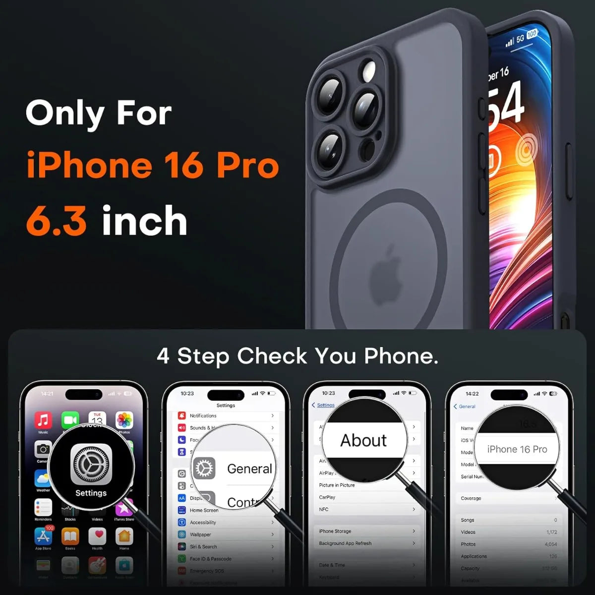 Translucent Magnetic Matte Phone Case for iPhone 16 Plus Pro Max Compatible with Magsafe