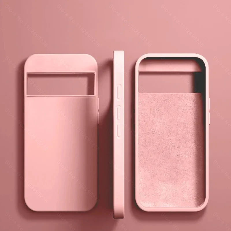 Luxury New Liquid Silicone Cases For Google Pixel 9 8 Pro XL Bumper Shockproof Case Soft Back Cover Phone Accessories