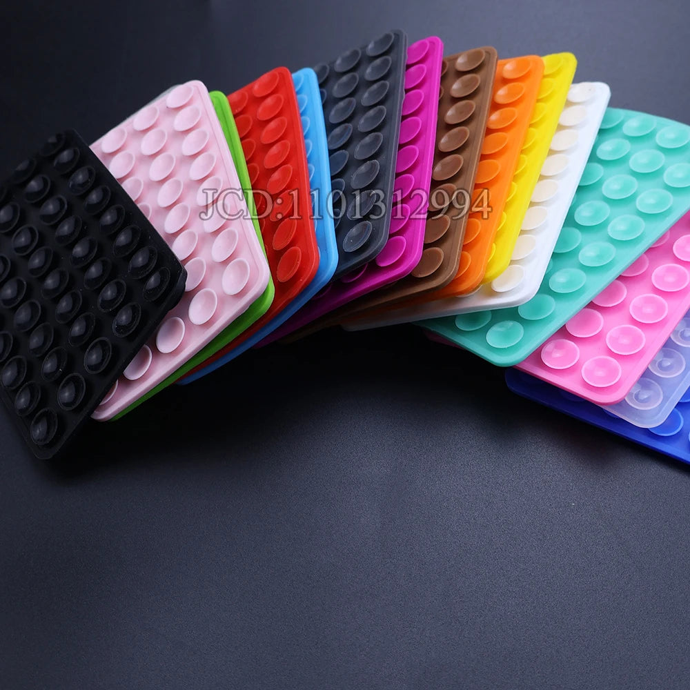 Suction Phone Case Double-Sided Mount, Silicone Sticky Phone Stand for iPhone & Android, Hands-Free Selfies, Strong Grip Holder