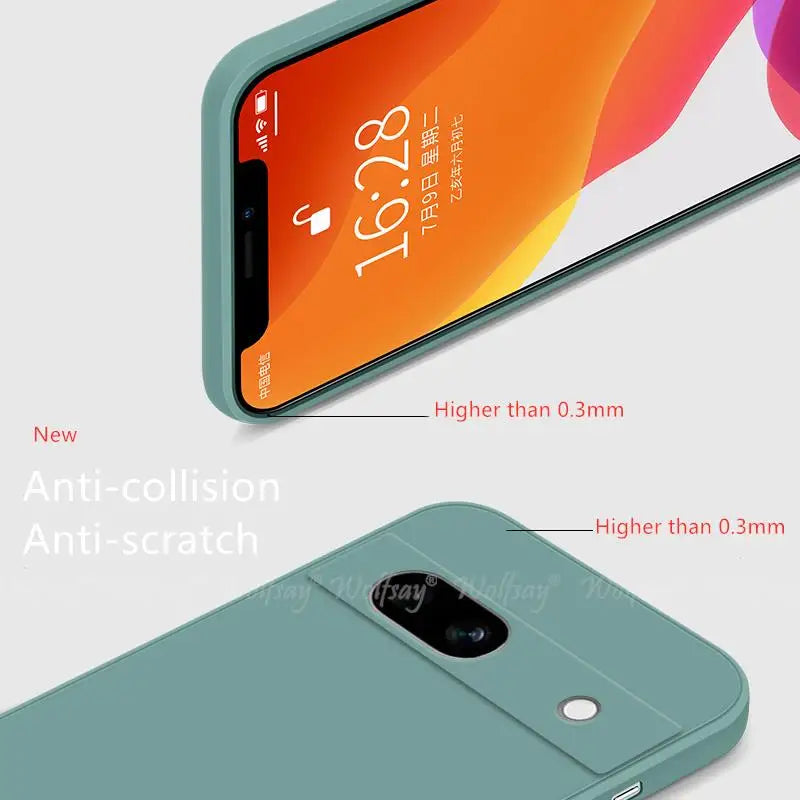 For Google Pixel 7A Case Liquid Silicone Rubber Protector Phone Case Google Pixel 8A 8 Pro 7A 7 6A 6 Pro Cover TPU Pixel 7A Case