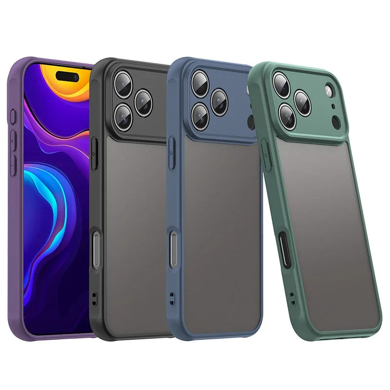 Premium Matte Clear Skin Feel Phone Case for iPhone 17 Air Pro Max Solid Color Camera Protective Cover