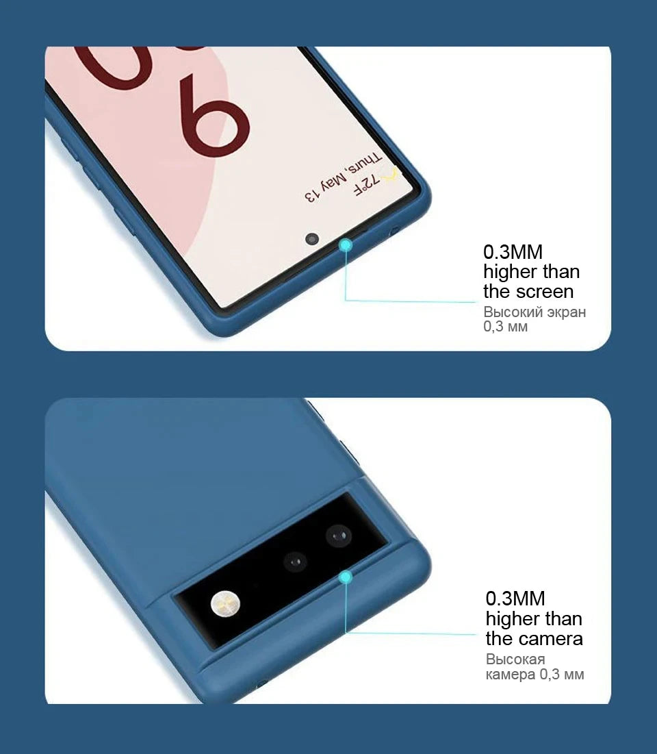 Luxury New Liquid Silicone Cases For Google Pixel 9 8 Pro XL Bumper Shockproof Case Soft Back Cover Phone Accessories