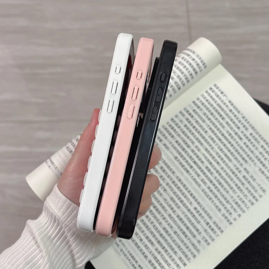 Candy Bumper Phone Case For iPhone 16 15 14 13 12 11 Pro Max XR X XS 8 Plus 16E 3D Suction Cup Airbag Clear Shockproof Cover