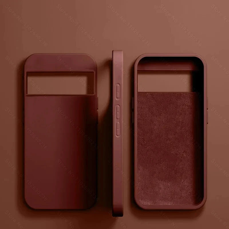 Luxury New Liquid Silicone Cases For Google Pixel 9 8 Pro XL Bumper Shockproof Case Soft Back Cover Phone Accessories