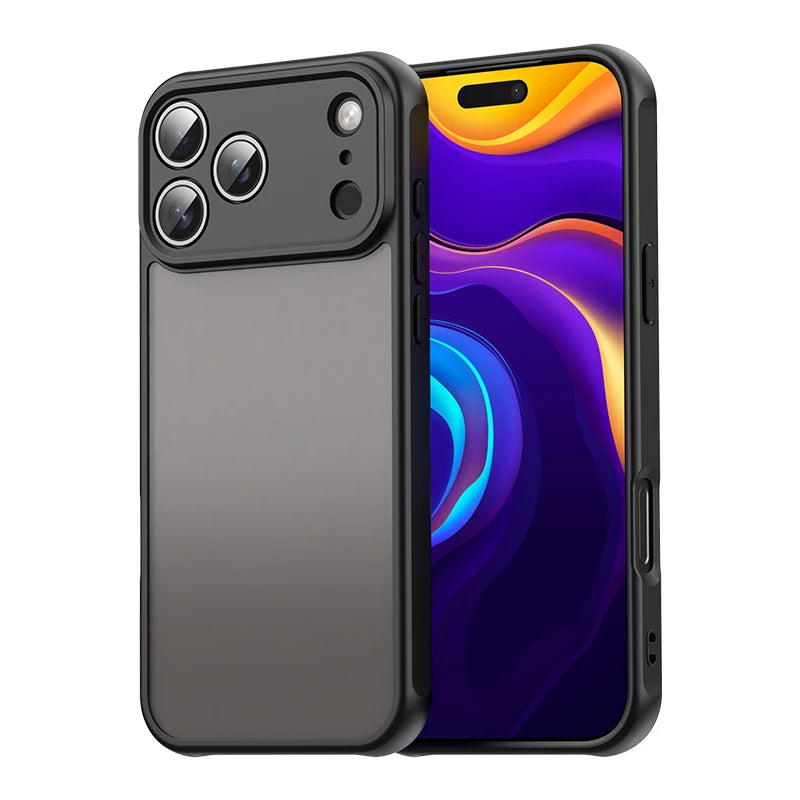 Premium Matte Clear Skin Feel Phone Case for iPhone 17 Air Pro Max Solid Color Camera Protective Cover