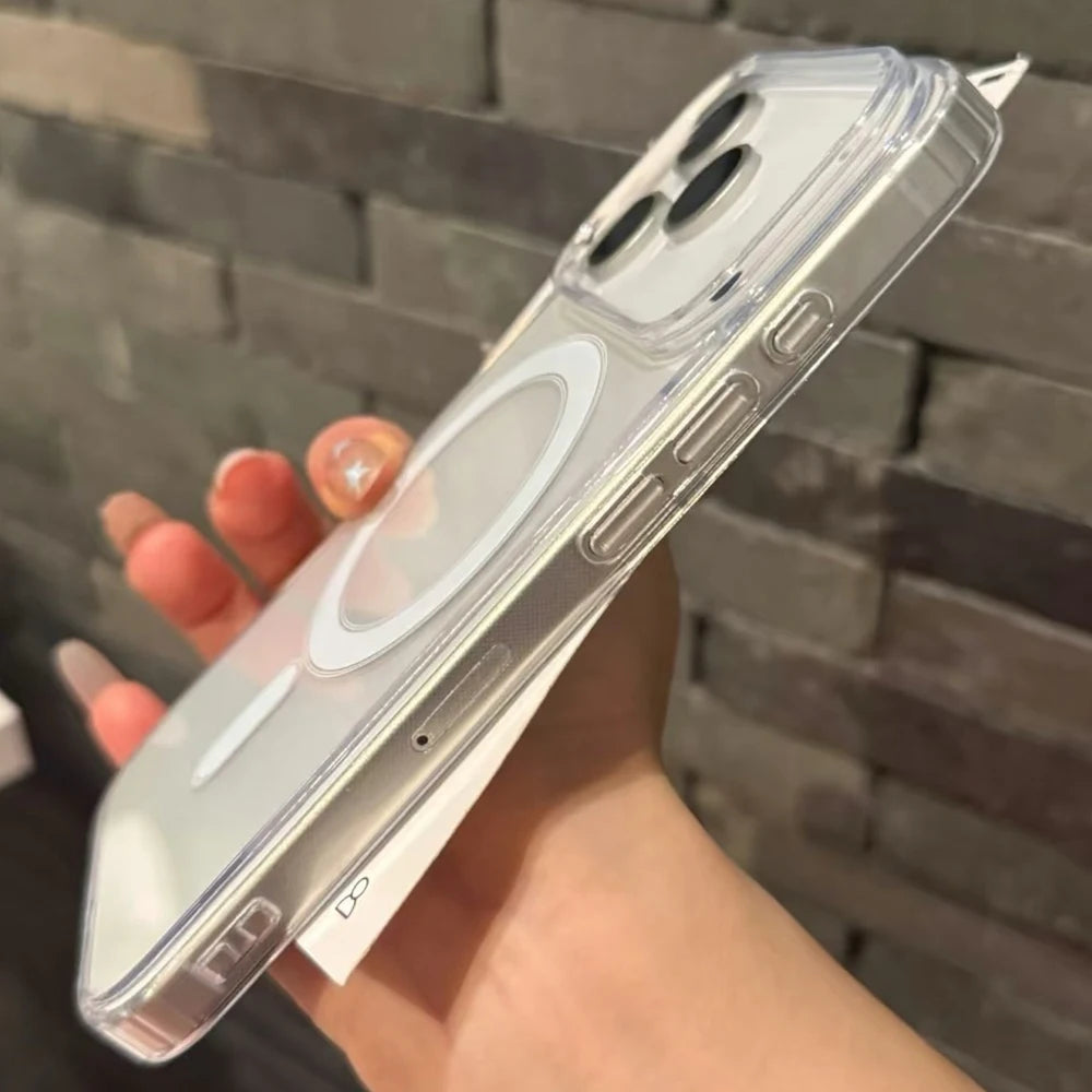 MagSafe Transparent Magnetic Case – iPhone 17/16/15/14/13/12/11 & More