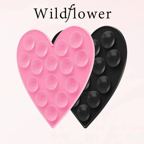 Wildflower WF Love Suction Phone Case – Heart-Shaped Suction Cup Grip Cover