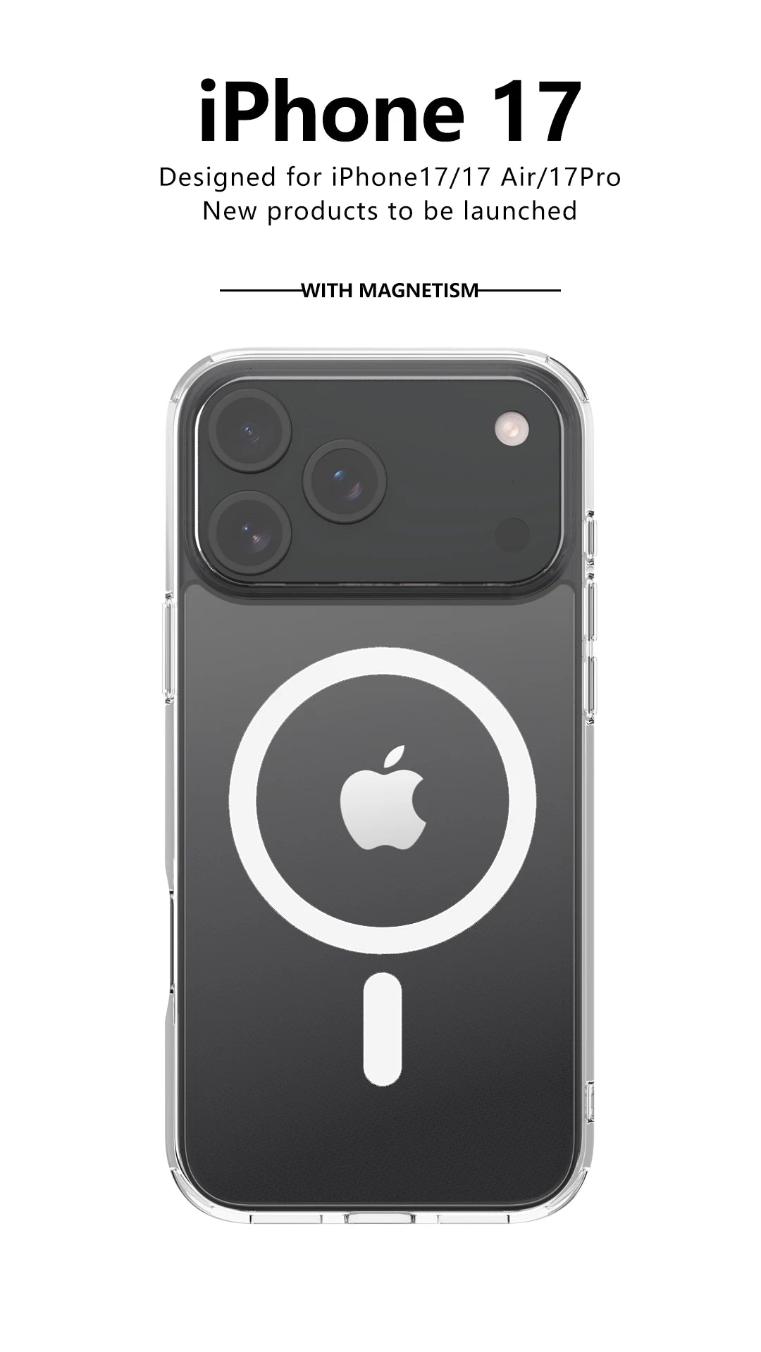 Shockproof  Magsafe Clear Magnetic Wireless Charge Case For iPhone 17 Air 17 Pro Max Hybrid Hard Acrylic Back Cover Bumper